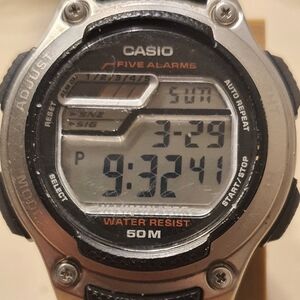 Casio W-212H Gray/Black Nylon Digital Alarn Chrono Men's Watch